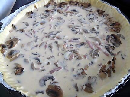 recette Quiche aux champignons et lardons