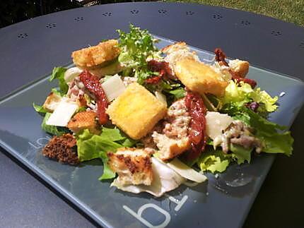 recette Salade aux lardons et chevre panés