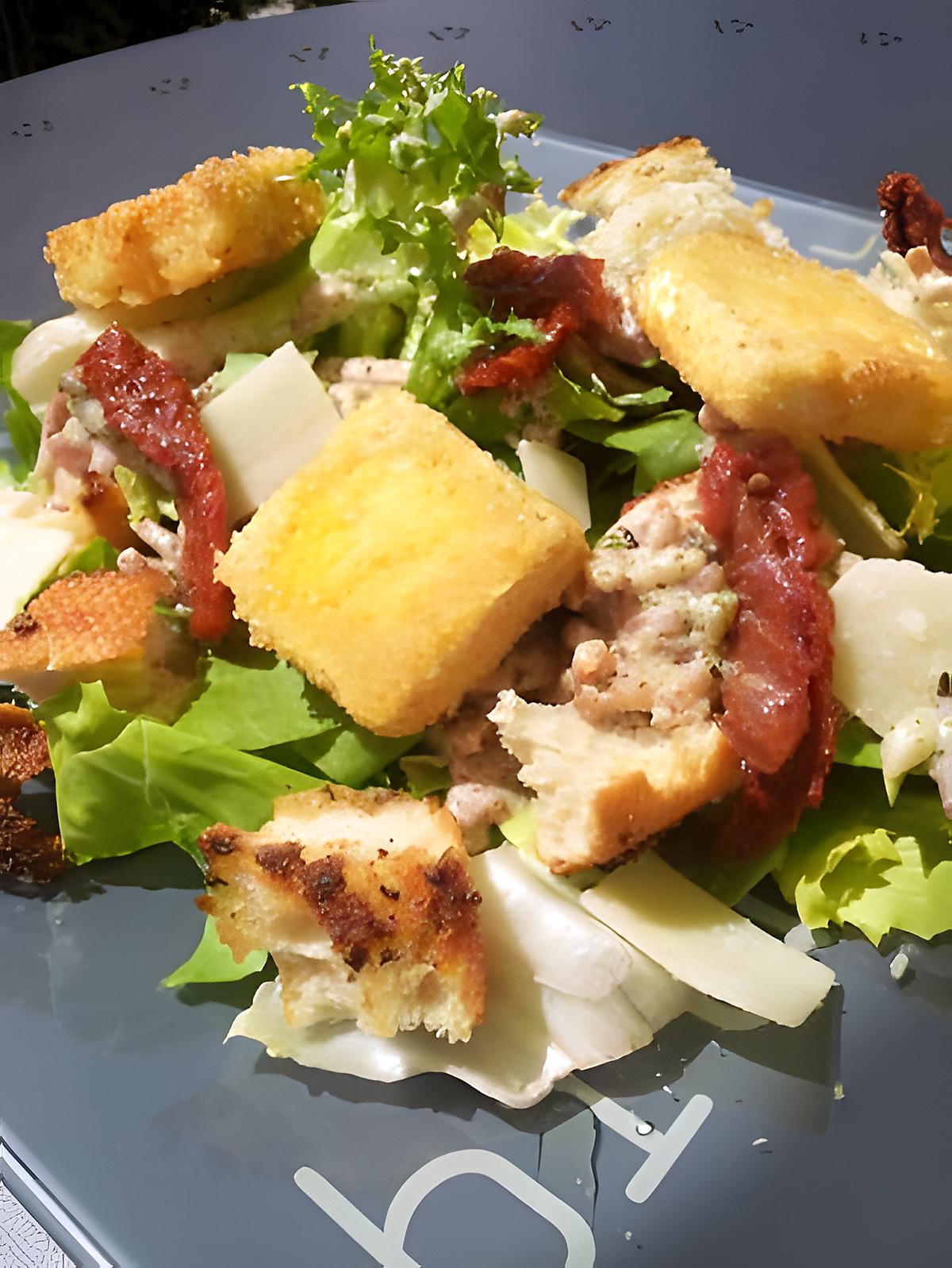 recette Salade aux lardons et chevre panés