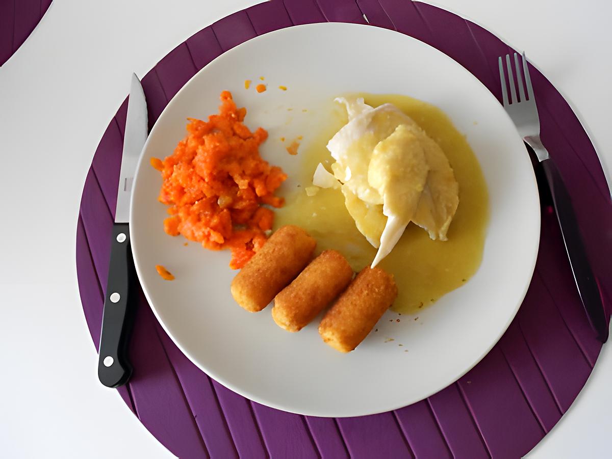 recette Pangasius sauce curry et purée de carottes