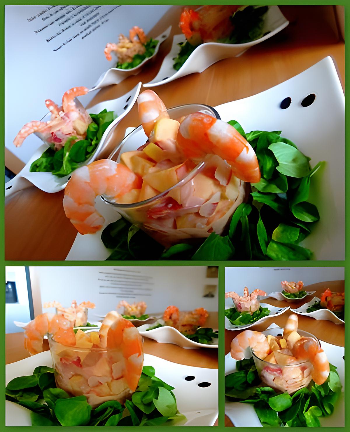 recette Cocktail de crevettes aux pommes