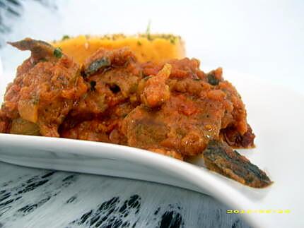 recette curry d'agneau aux aubergines