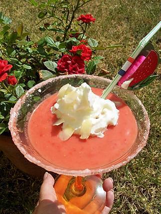 recette Velouté de fraises et sa chantilly au nougat