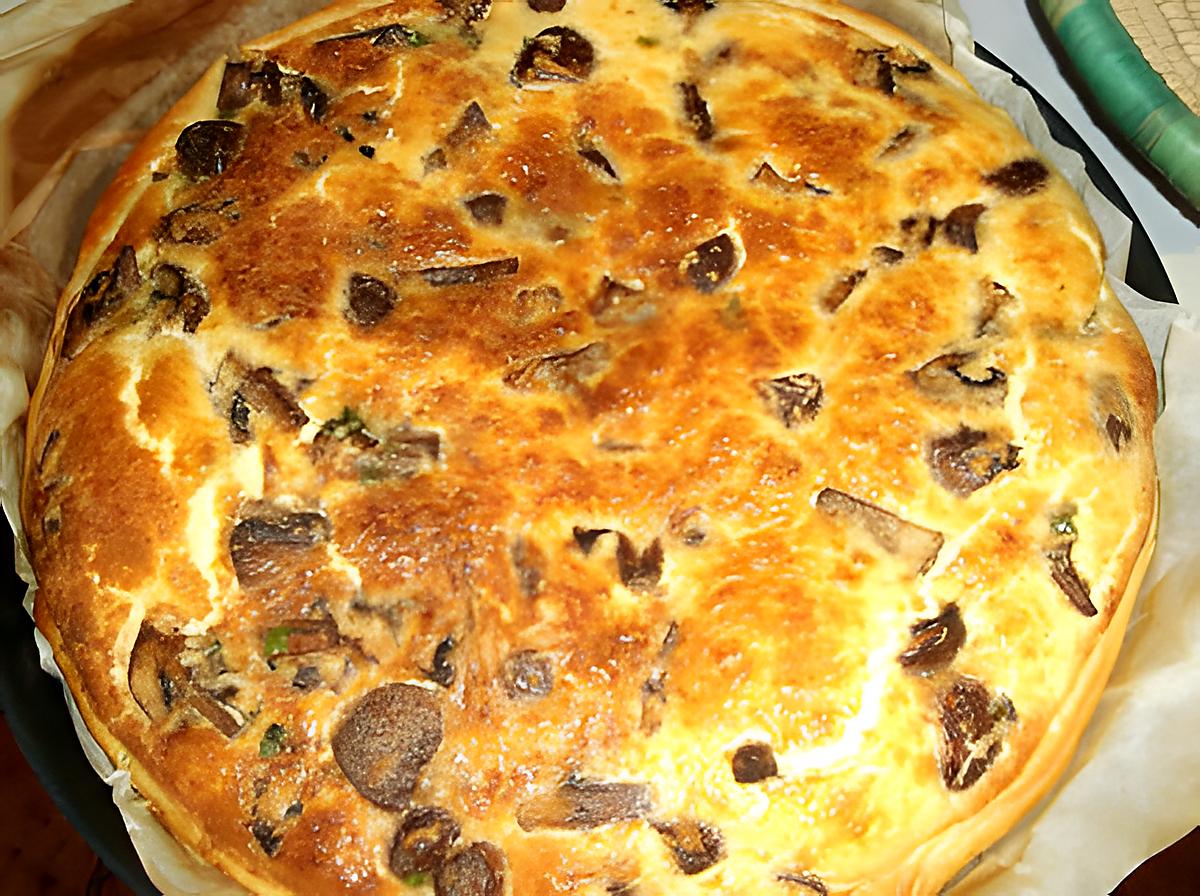 recette Quiche aux chamignons, ails et persil