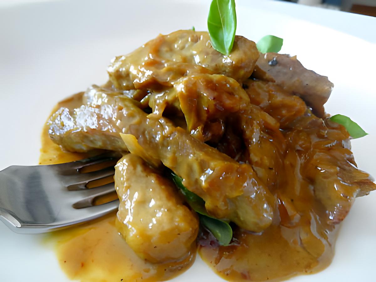recette Porc caramélisé au curry