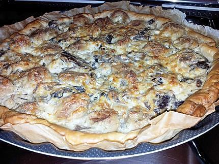 recette Tarte forrestiere au boudin blanc