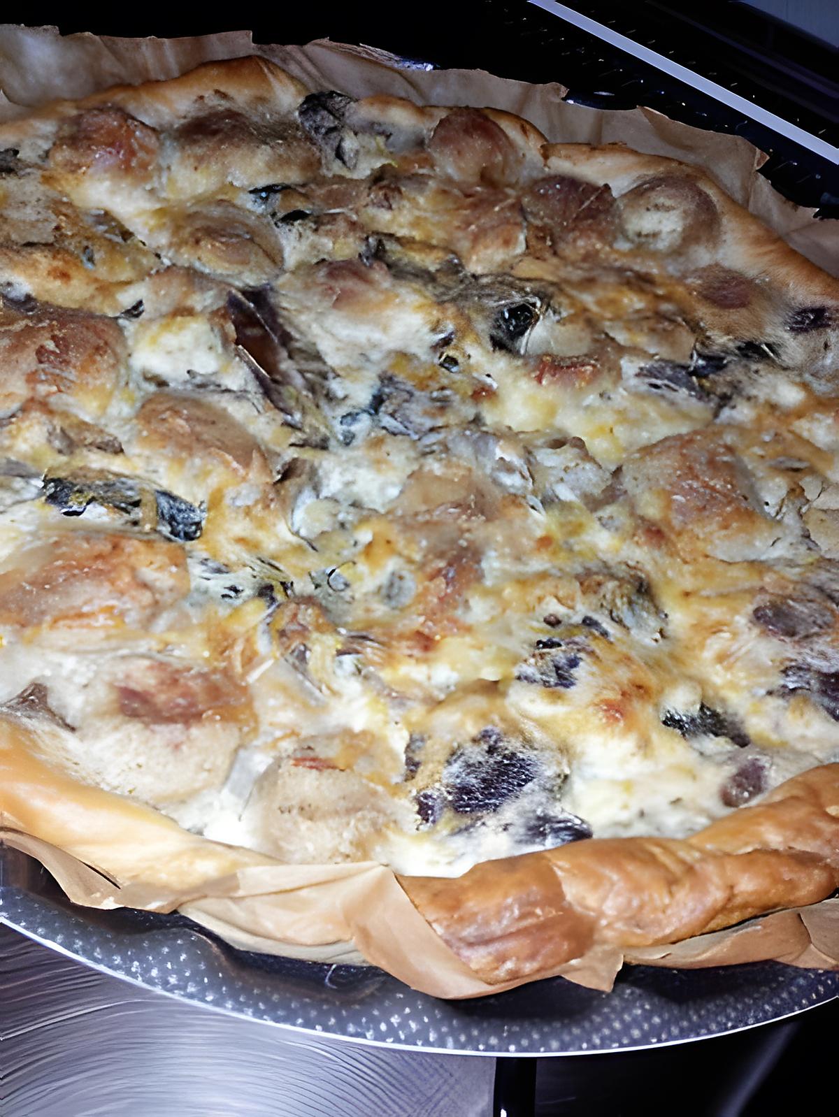 recette Tarte forrestiere au boudin blanc