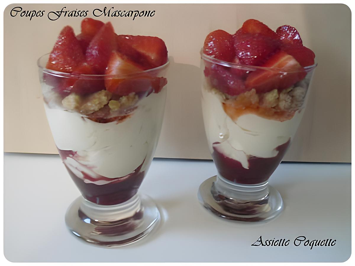 recette Coupes Fraises et Mascarpone