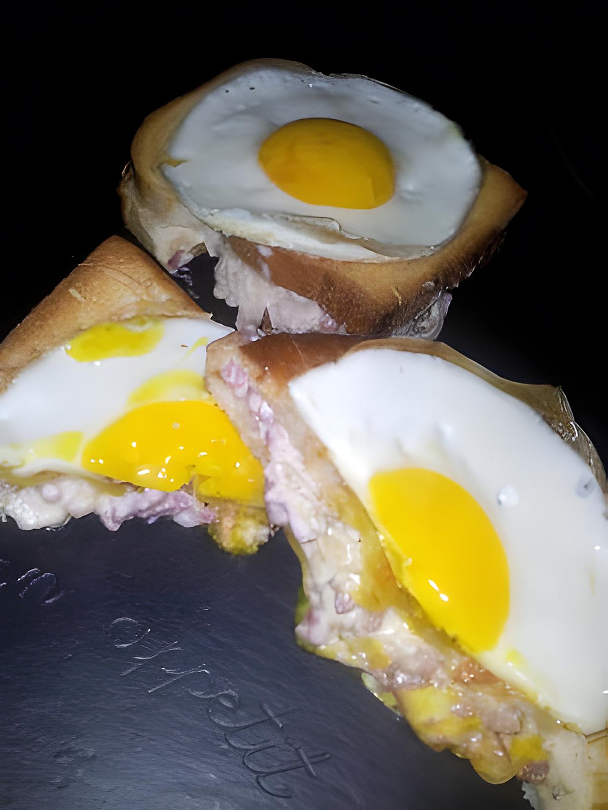 recette Croque madame à la carbonara