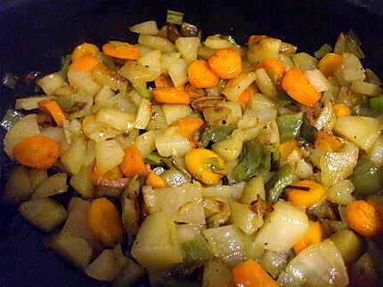 recette " Elle en est farcie...!!!!" de bons petits légumes rissolés cette "Courgette"