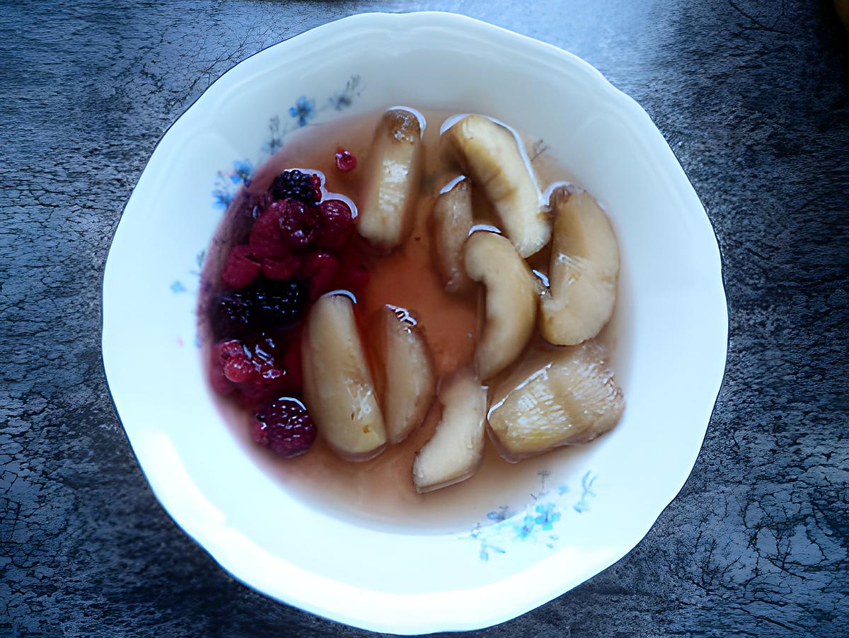 recette Soupe de pêches et fruits rouges