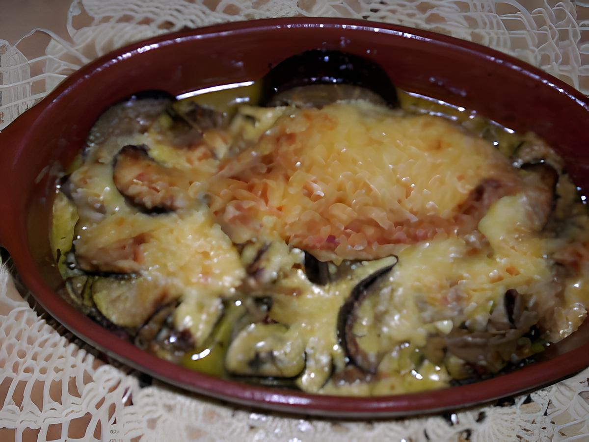 recette escalopes de dinde gratinées au comté poêlée d'aubergine et de courgette(recette de cyril lignac)