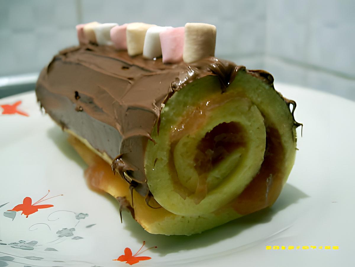 recette petit roulé pêche/Nutella