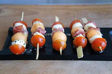 recette Minis brochettes apéritives