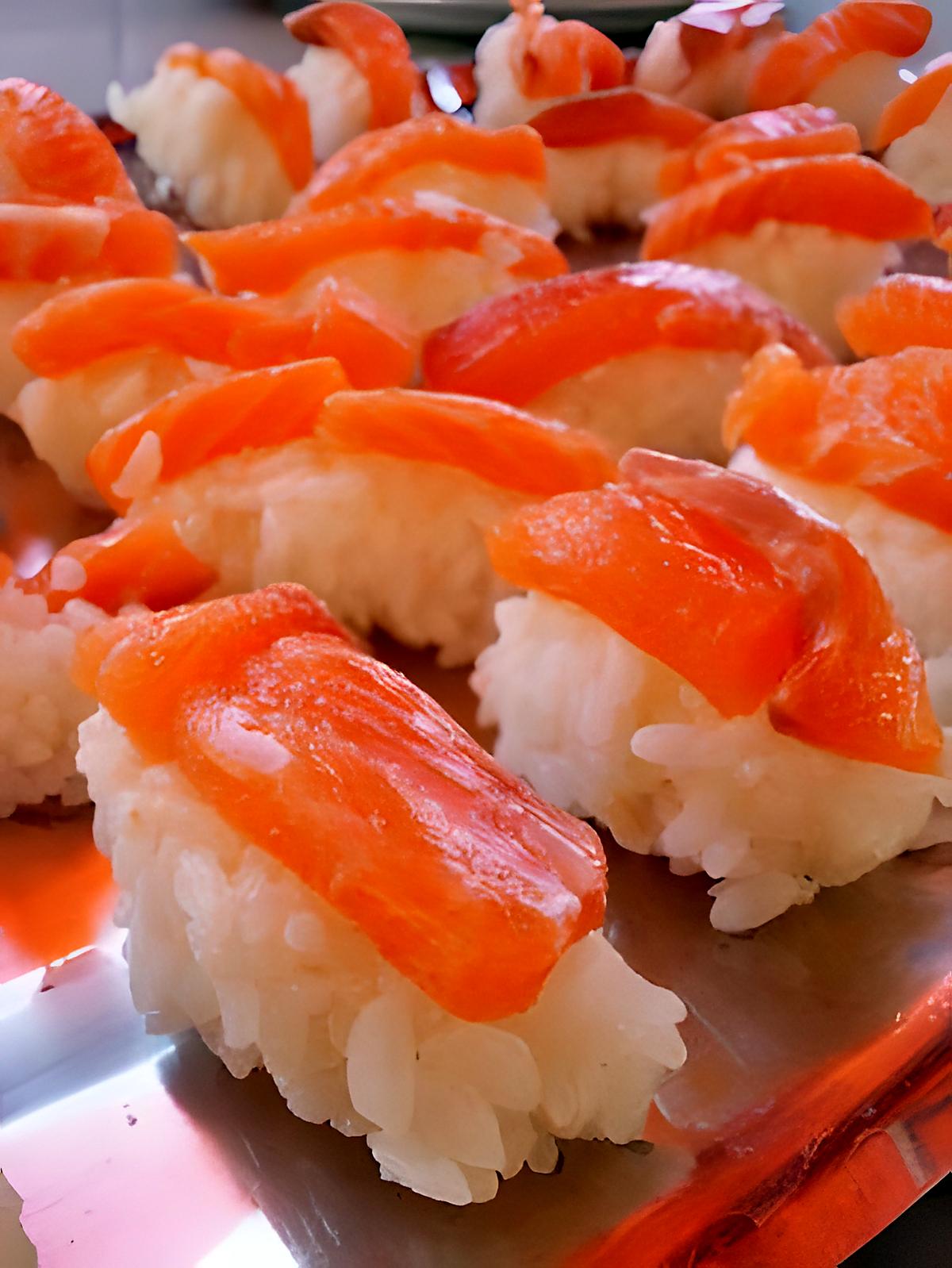 recette Sushi nigiri au saumon