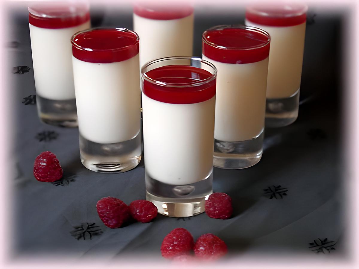 recette Panna cotta litchi framboise