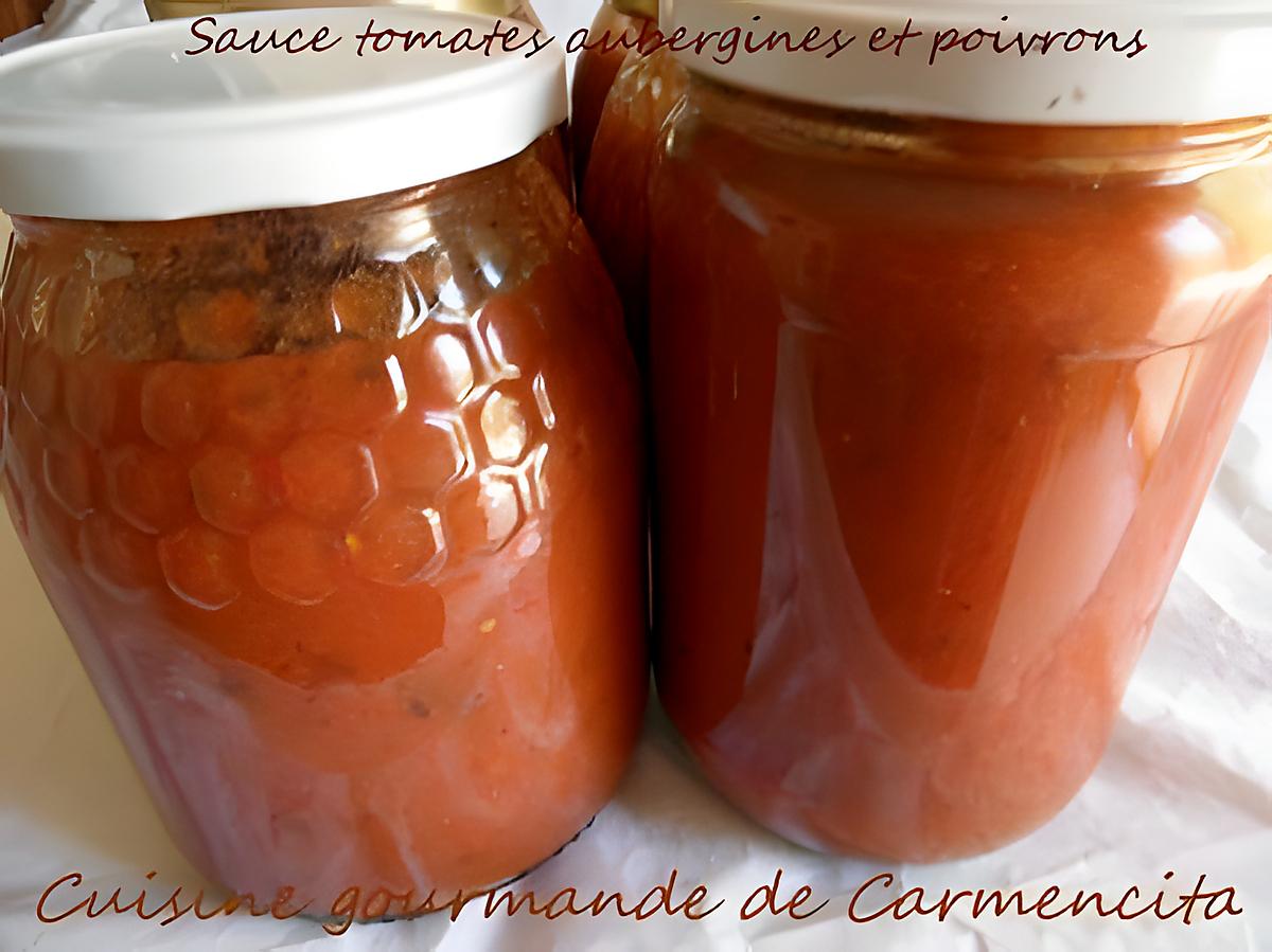 recette Conserves de sauce tomates aubergines-poivrons