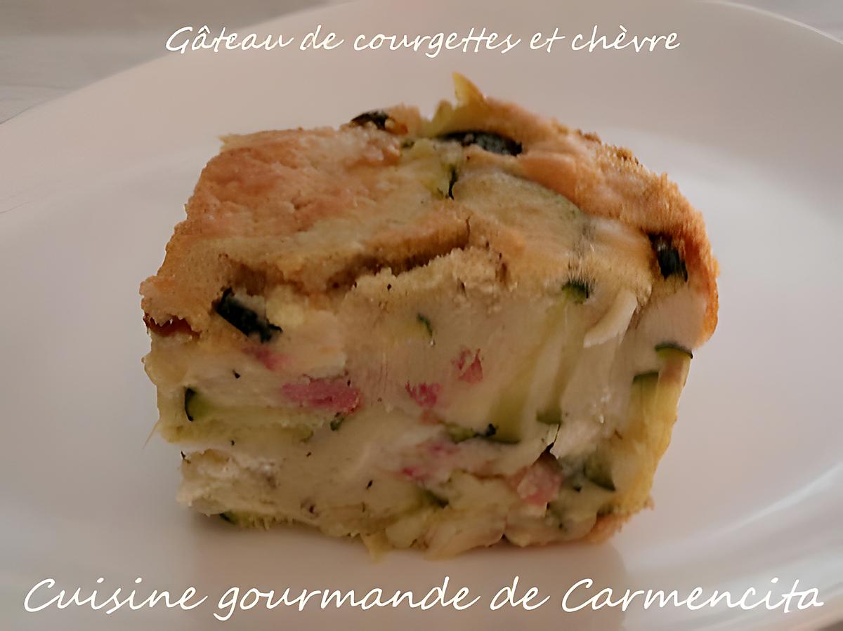 recette Gâteau de courgettes et chèvre