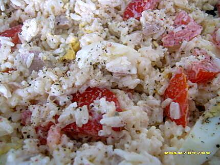 recette salade de riz à la mayonnaise