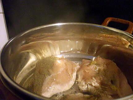 recette " Cordons bleus.... d'escalopes de poulet à la vapeur...."....