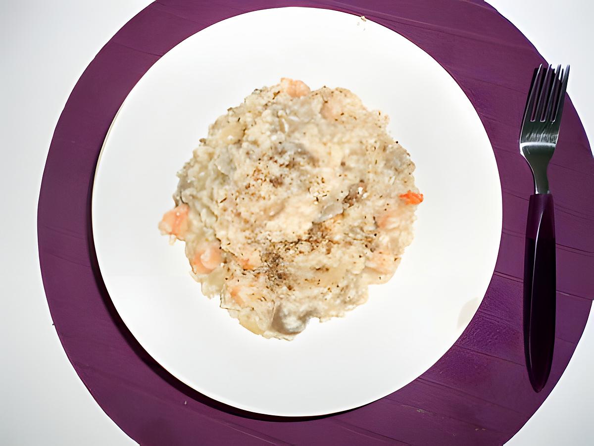 recette Risotto gambas et pleurottes