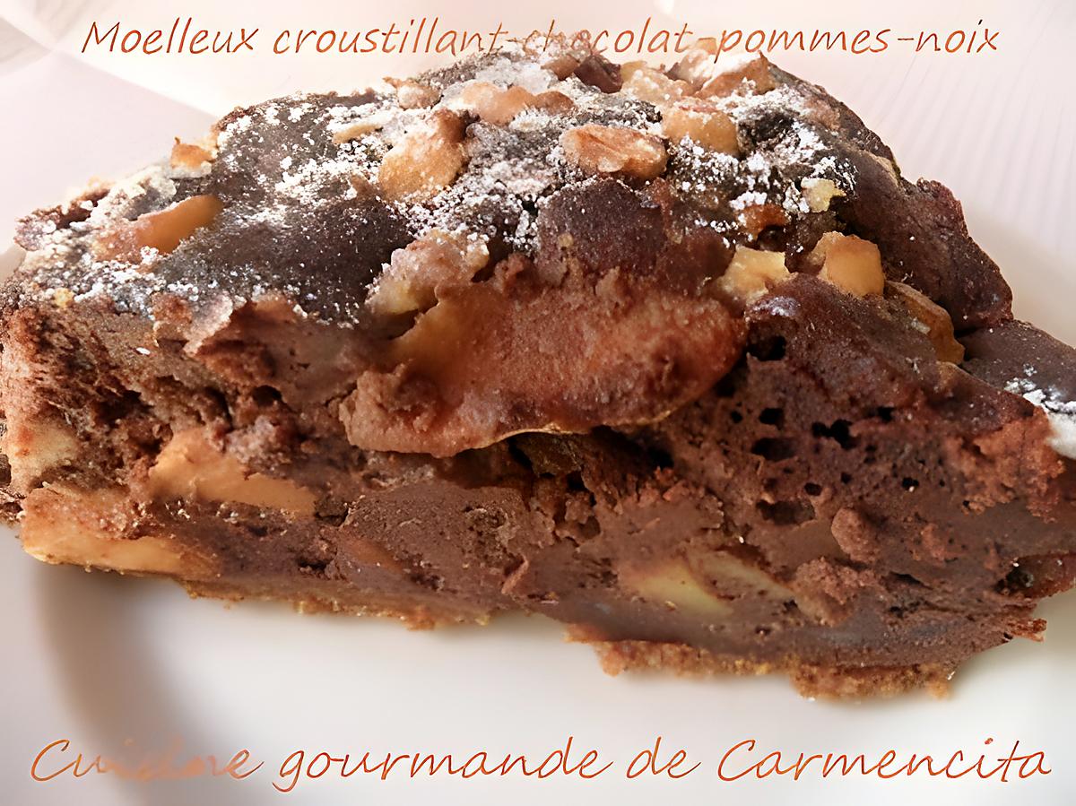 recette Moelleux croustillant chocolat pommes