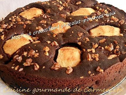 recette Moelleux croustillant chocolat pommes