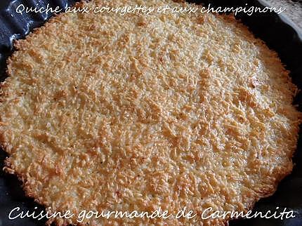 recette Quiche aux courgettes et aux champignons