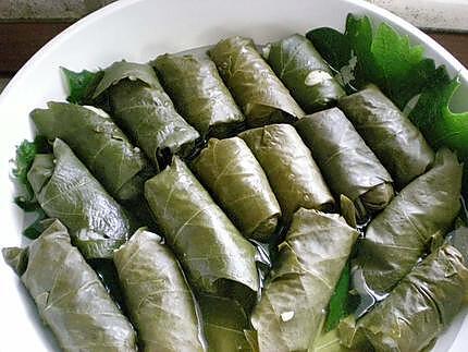 recette Dolmades - Feuilles de vigne farcies