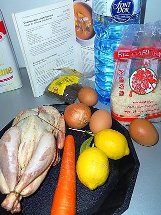 recette Soupe de poulet ( kotosoupa avgolemono ) à ma manière et son accompagnement