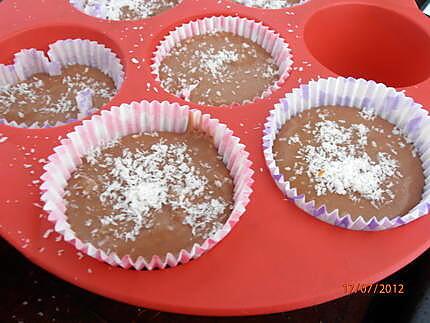 recette Muffins au nutella et pepites de chocolat à la noix de coco