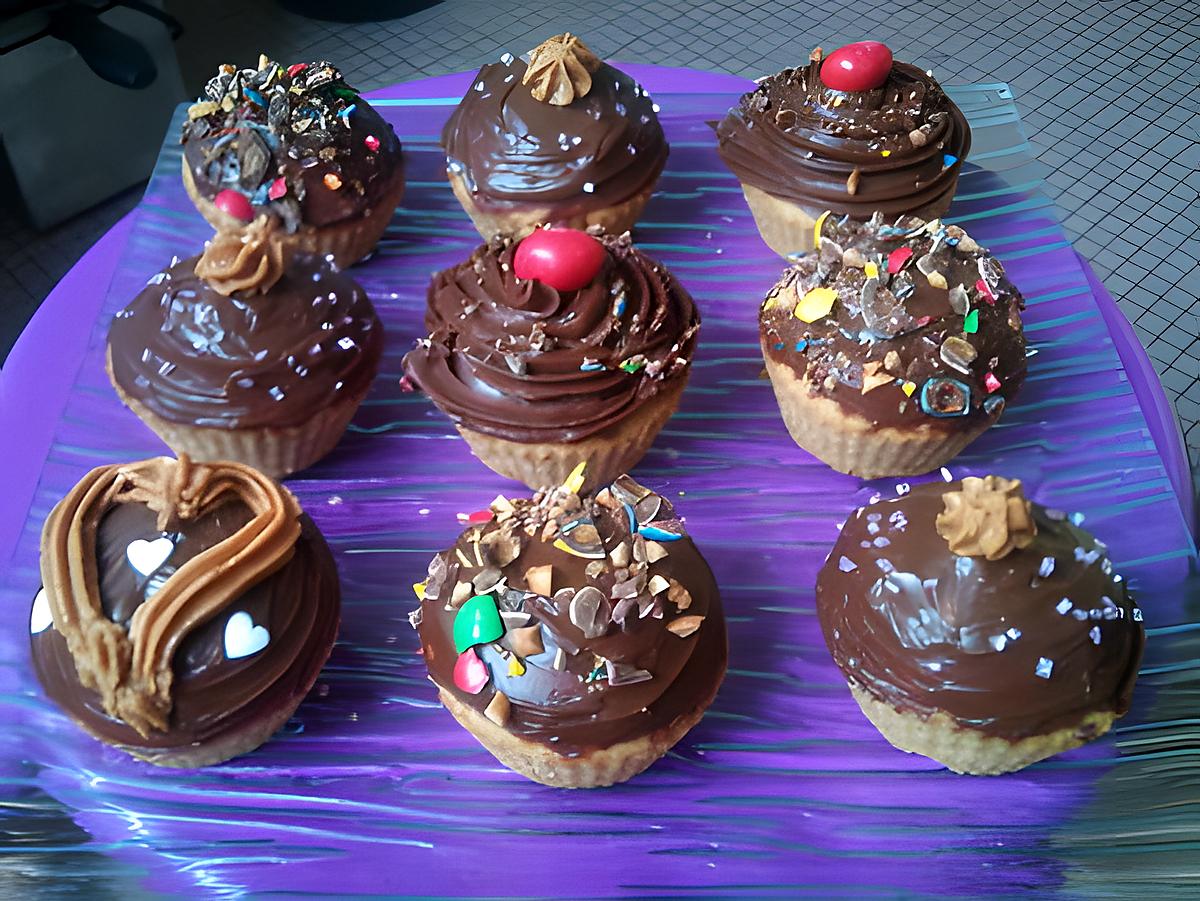 recette Cupcakes Beurre de Cacahuètes nappage Philadelphia Milka brisures de M&M'S