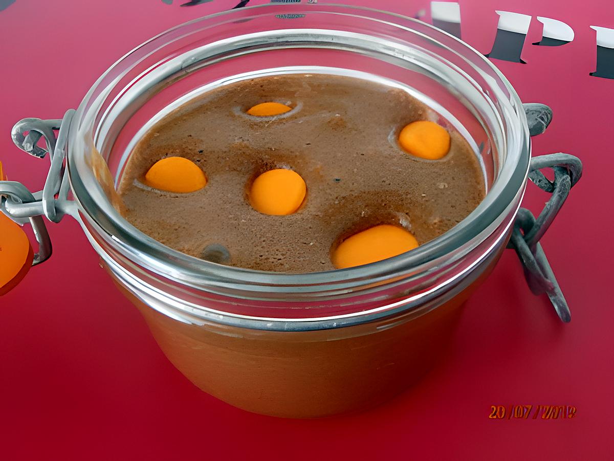 recette mousse au chocolat au lait et aux pépites d'oranges