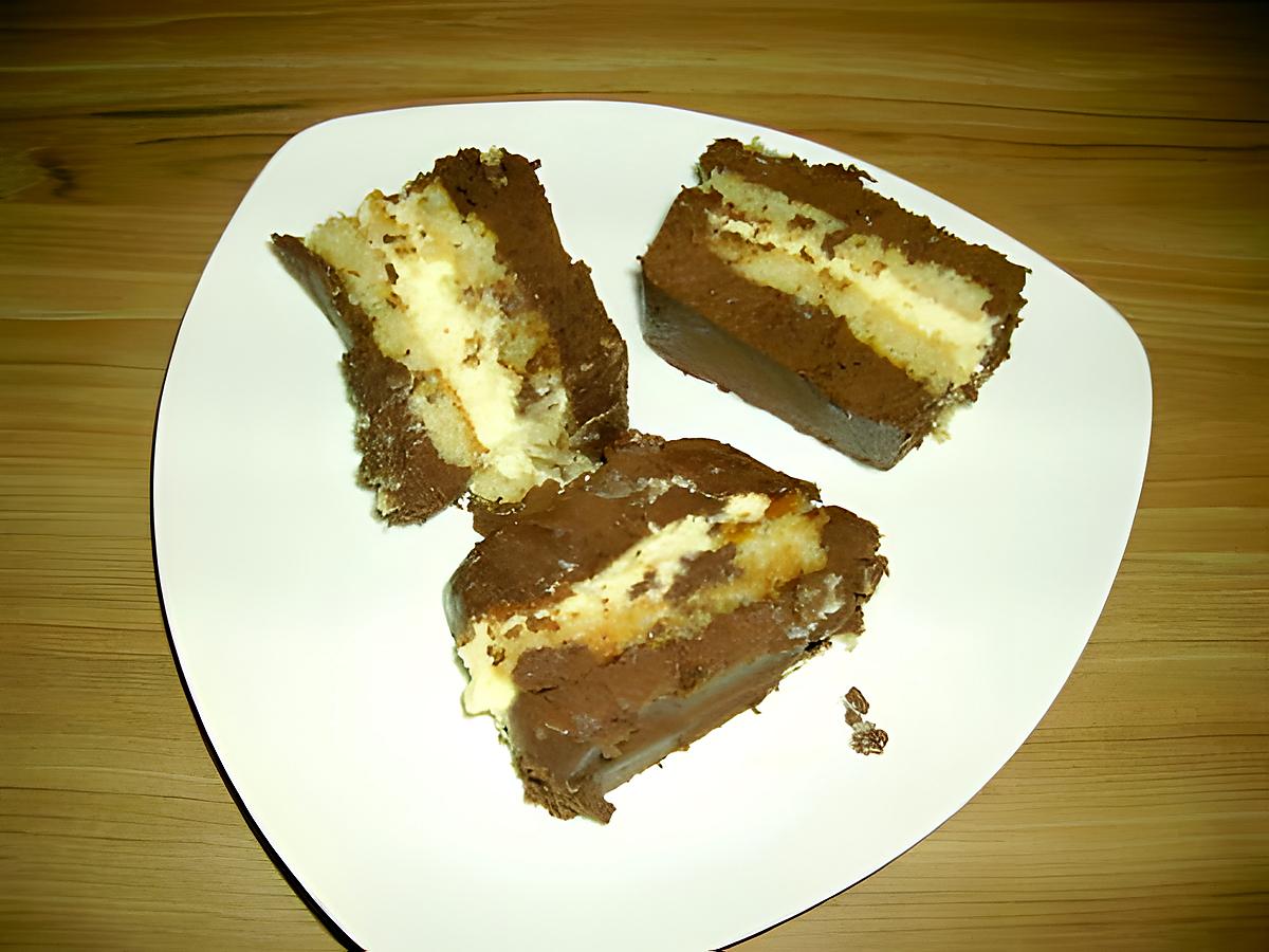 recette gâteau chocolat blanc et noir aux pignons