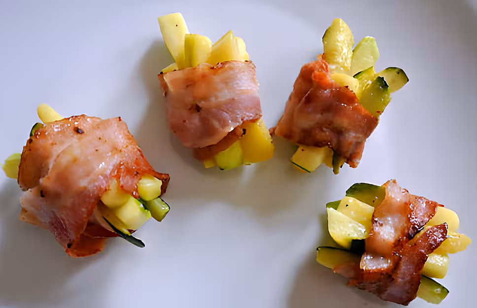 recette Ballotins de courgettes au lard fumé