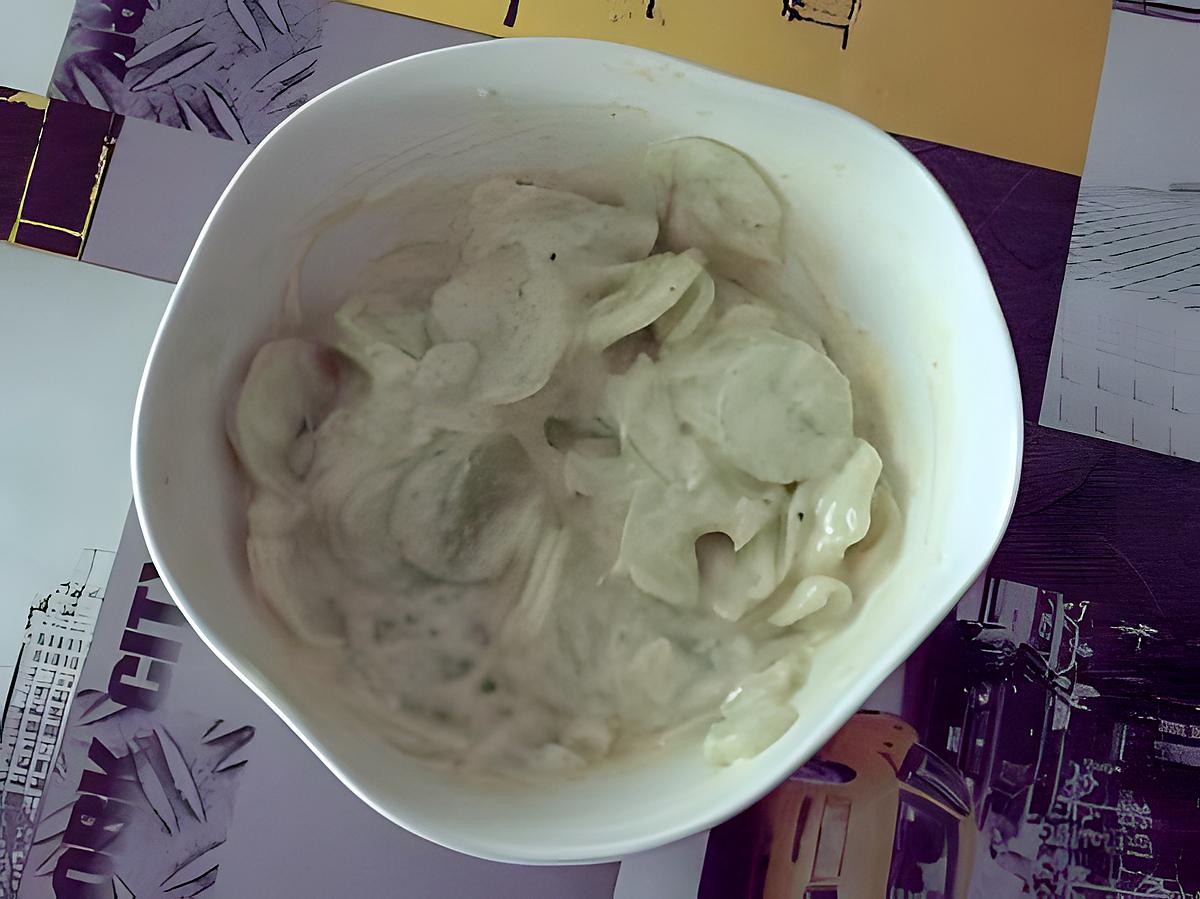 recette comcombre au yaourt et curry