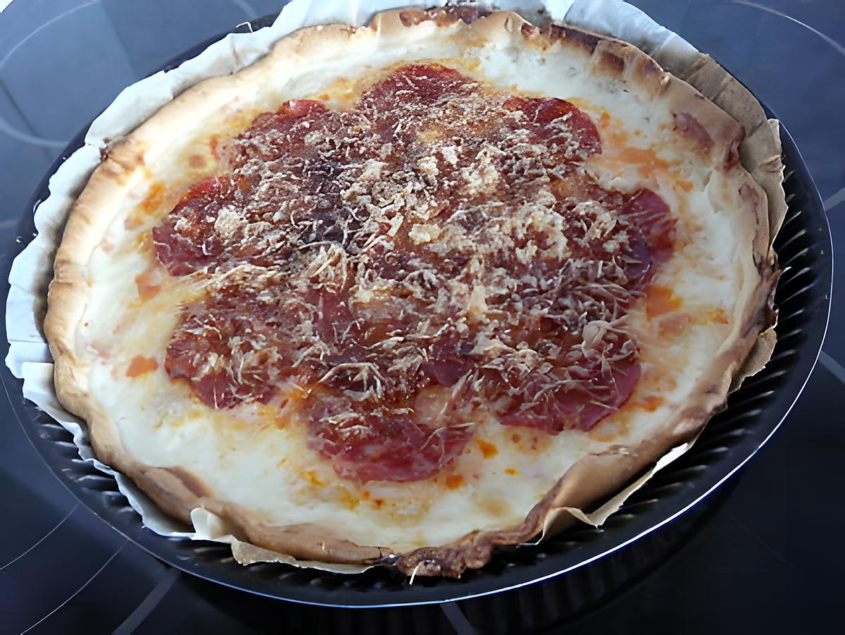 recette Tarte express aux chorizo (faite par ma fille Carla 10 ans)