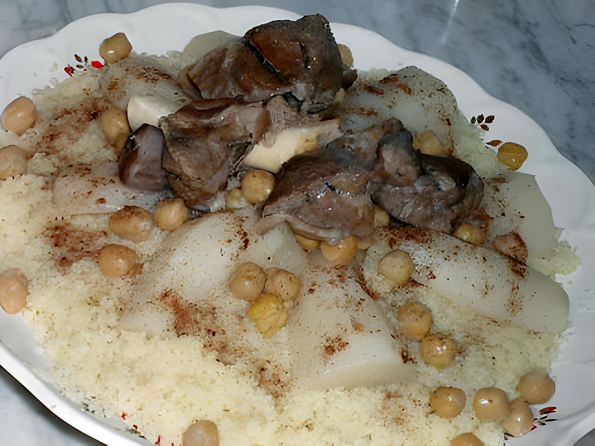 recette Couscous sauce blanche et navets d'Alger (celui des fêtes)