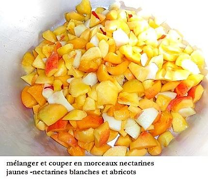 recette Confiture de nectarines et abricots aux amandons