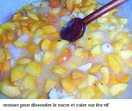 recette Confiture de nectarines et abricots aux amandons