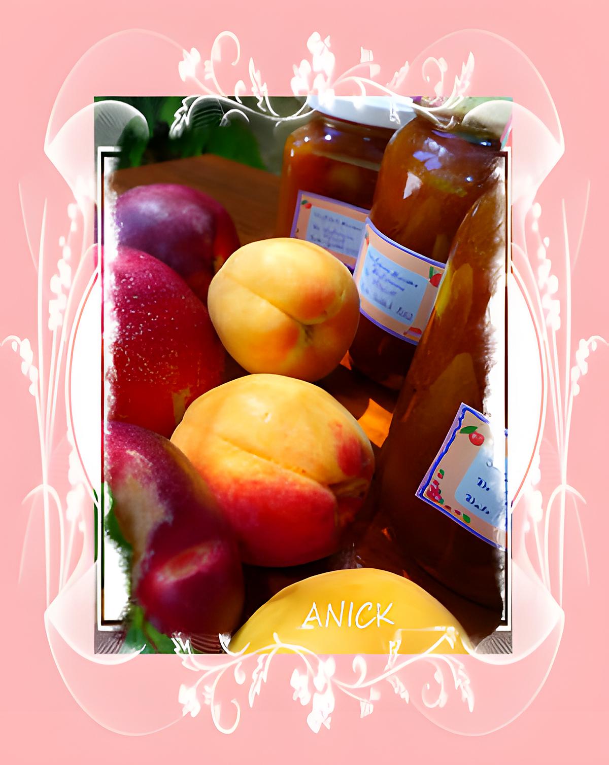 recette Confiture de nectarines et abricots aux amandons