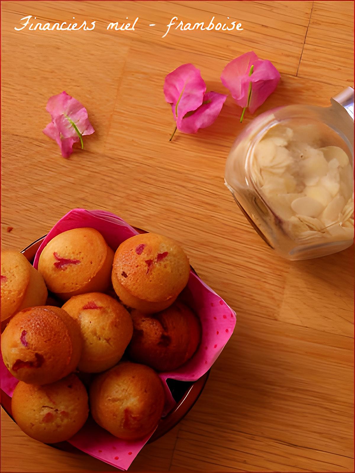 recette Financiers au miel et aux framboises ( Martha Stewart)