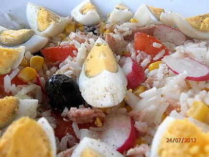 recette salade de riz vacancière