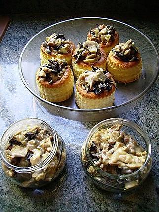 recette Vol au vent aux trompettes et volaille