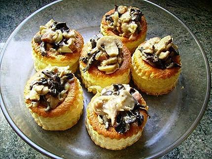 recette Vol au vent aux trompettes et volaille