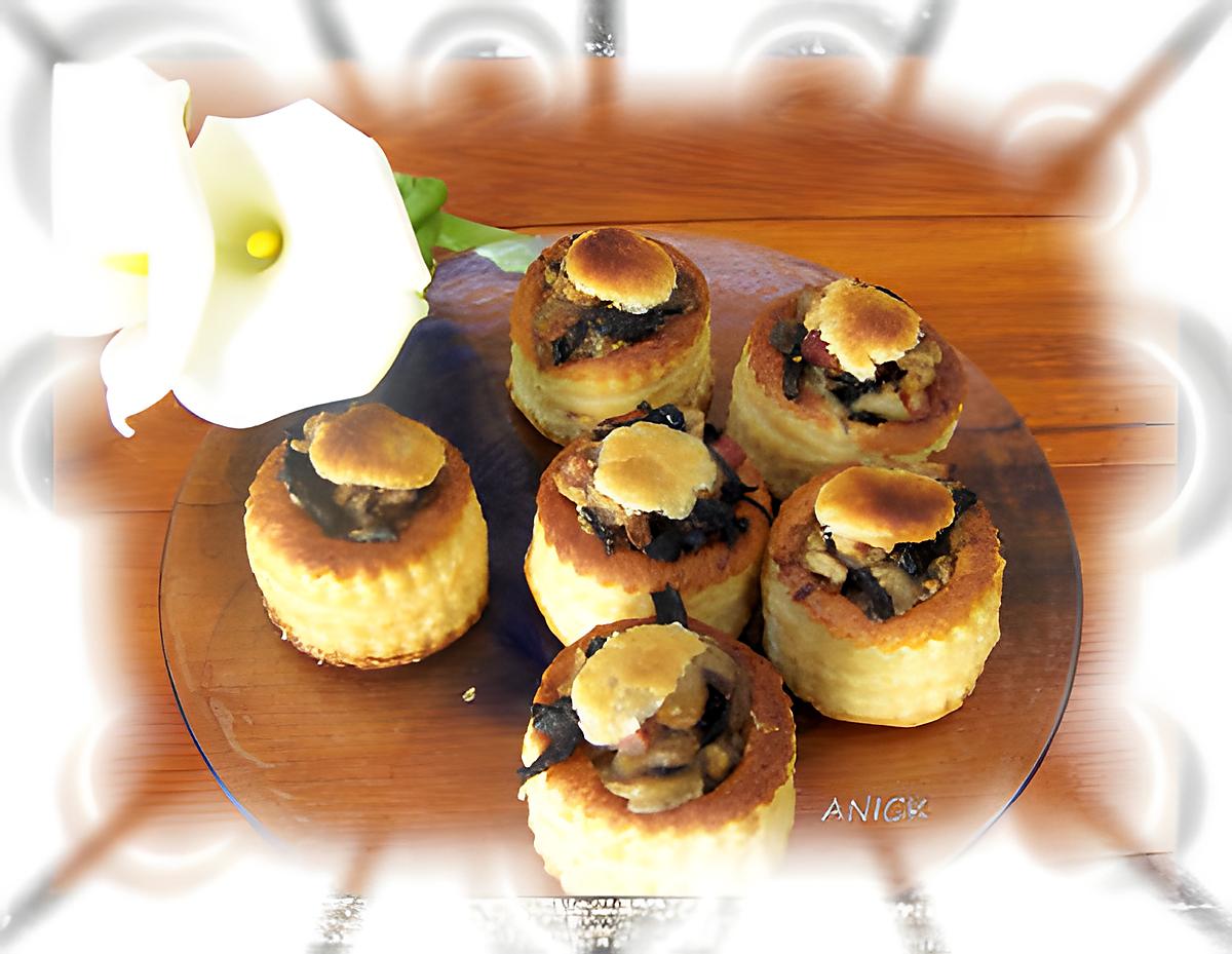 recette Vol au vent aux trompettes et volaille