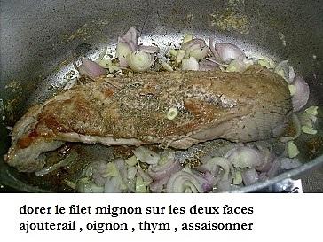 recette Filet mignon de porc aux cèpes et olives vertes
