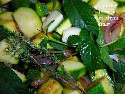 recette Fricassée de courgettes - pommes de terre  au curry et à la menthe