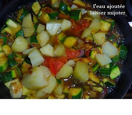 recette Fricassée de courgettes - pommes de terre  au curry et à la menthe