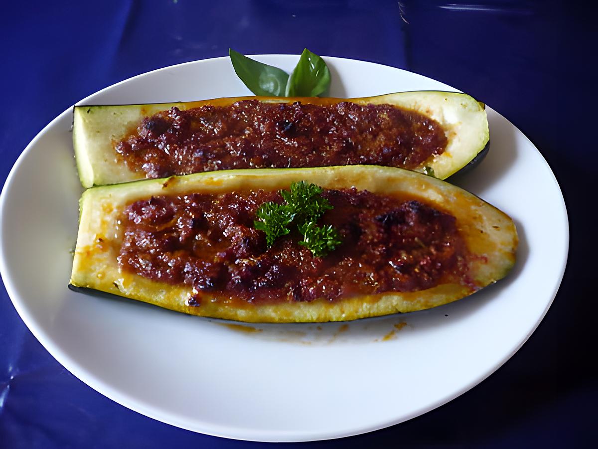 recette Courgettes farcies à l'orientale